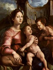 Madonna a gyermek Szent Jánossal (I) (Galleria Borghese) – Giulio Romano